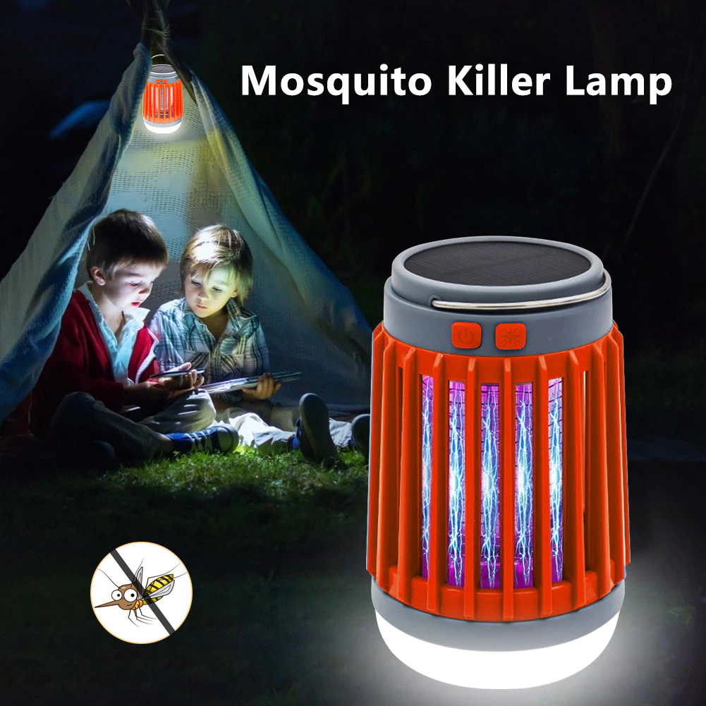 2 In1 LED USB Solar Power Mosquito Killer Lamp