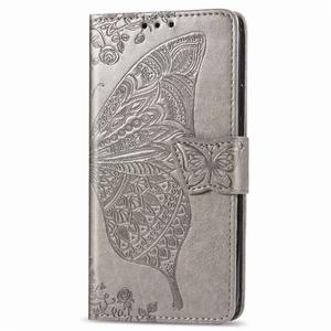 Luxuriöse geprägte Schmetterling Leder Brieftasche Flip Hülle für Samsung A21S
