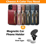 New Upgrade Multifunctional Wallet Zipper Phone Case  For iPhone 13 Series