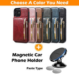 New Upgrade Multifunctional Wallet Zipper Phone Case  For iPhone 13 Series