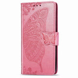 Luxury Embossed Butterfly Leather Wallet Flip Case For iPhone 12 Series