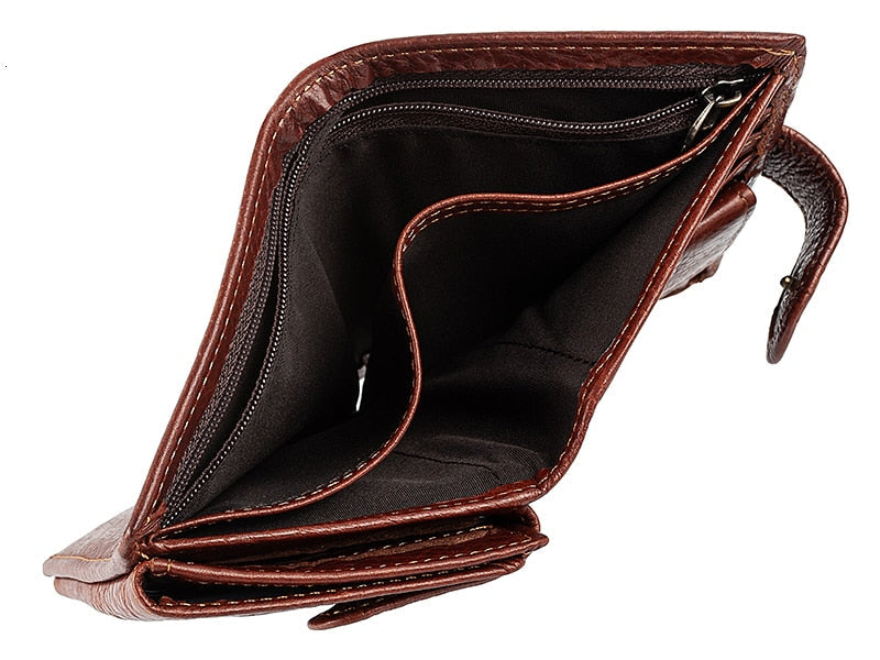 RFID Echtes Leder Kartenetui Dreifach-Herrenbrieftasche