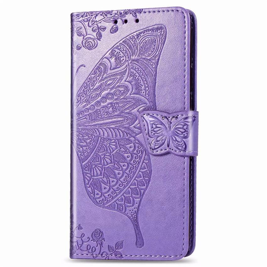 Luxuriöse geprägte Schmetterlings-Lederhülle mit Flip-Funktion für Samsung A51/A71