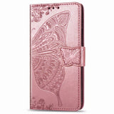 Luxury Embossed Butterfly Leather Wallet Flip Case For iPhone 12 Series