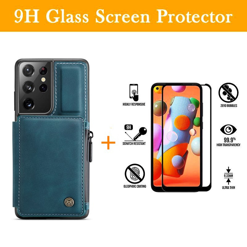 Neue luxuriöse multifunktionale Brieftaschen-Handyhülle für die Samsung S21 Serie