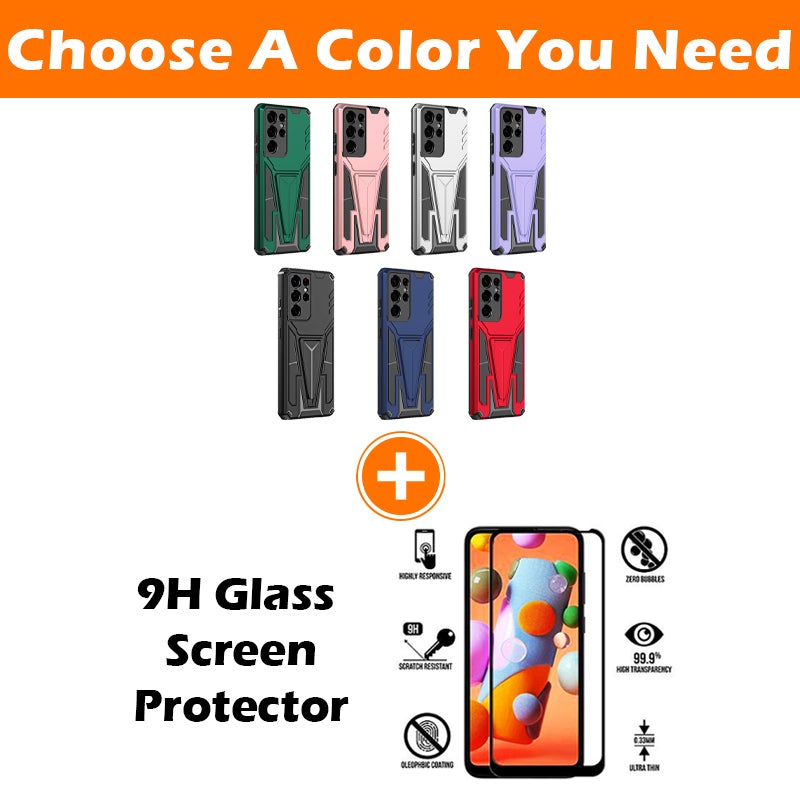 Neue Außergewöhnliche Armor Bracket Magnetische Handyhülle für Samsung S21 Ultra 5G