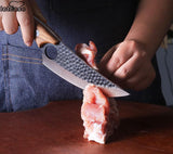 Serbian Chef Knife, Hand-Forged Boning Knife 5.5” Meat Cleaver - Letcase