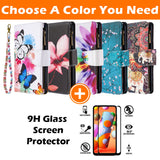 Large Capacity Painted Zipper Leather Case For Samsung S21 Plus 5G